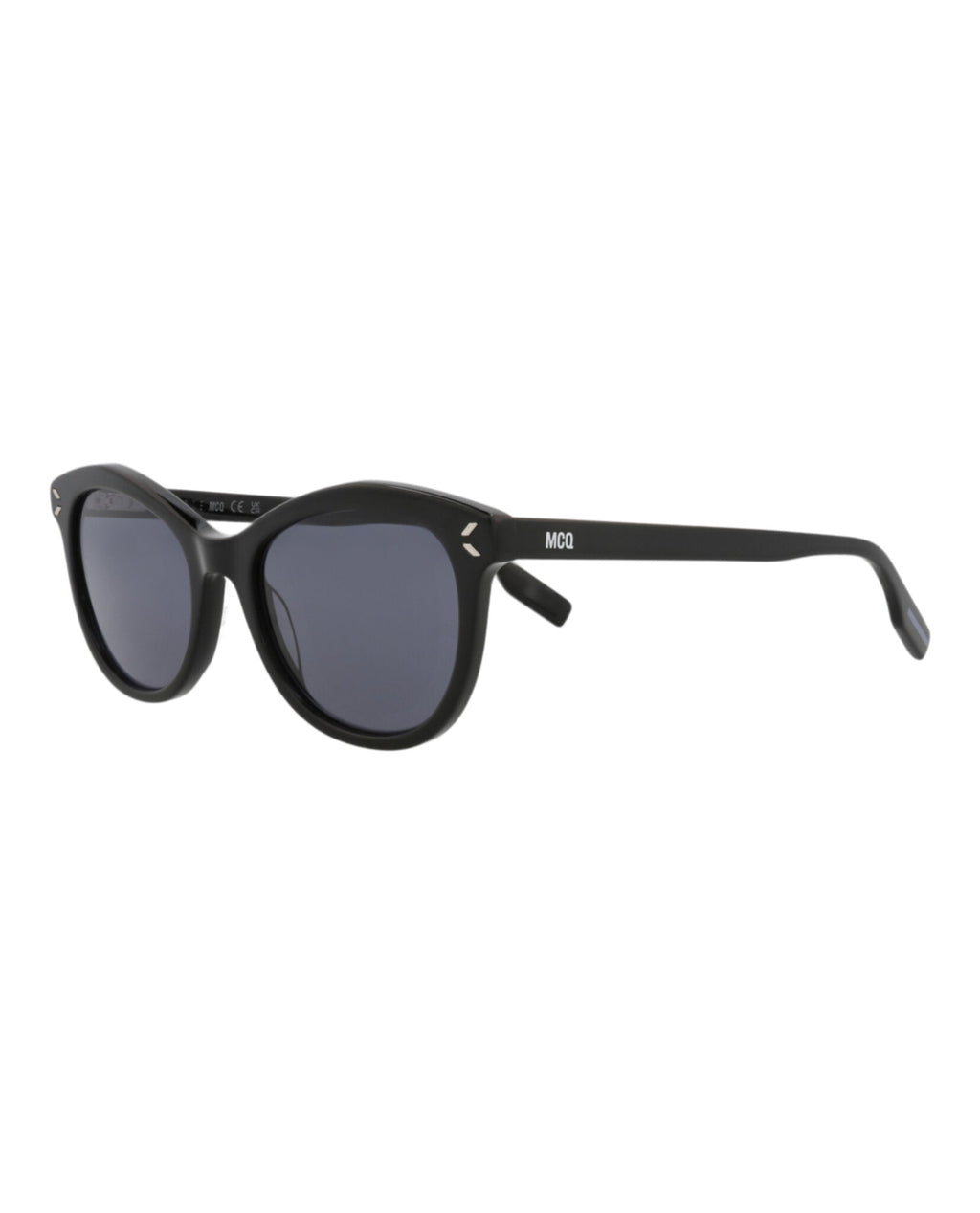 McQ Alexander McQueen Womens Cat Eye Black Black Grey Fashion Designer Eyewear