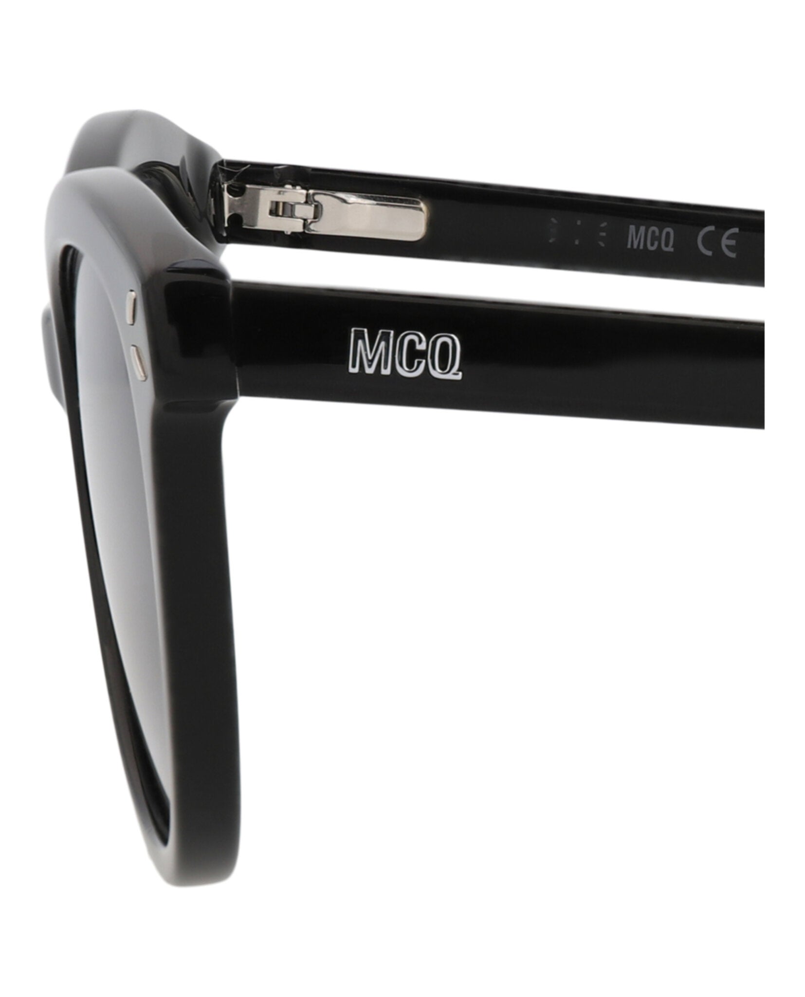 McQ Alexander McQueen Womens Cat Eye Black Black Grey Fashion Designer Eyewear