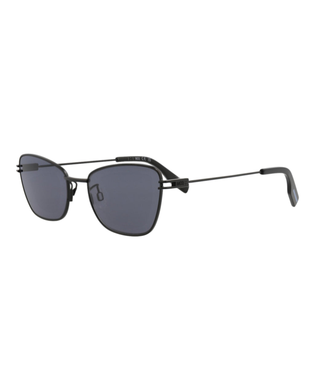 McQ Alexander McQueen Womens Cat Eye Black Black Grey Fashion Designer Eyewear