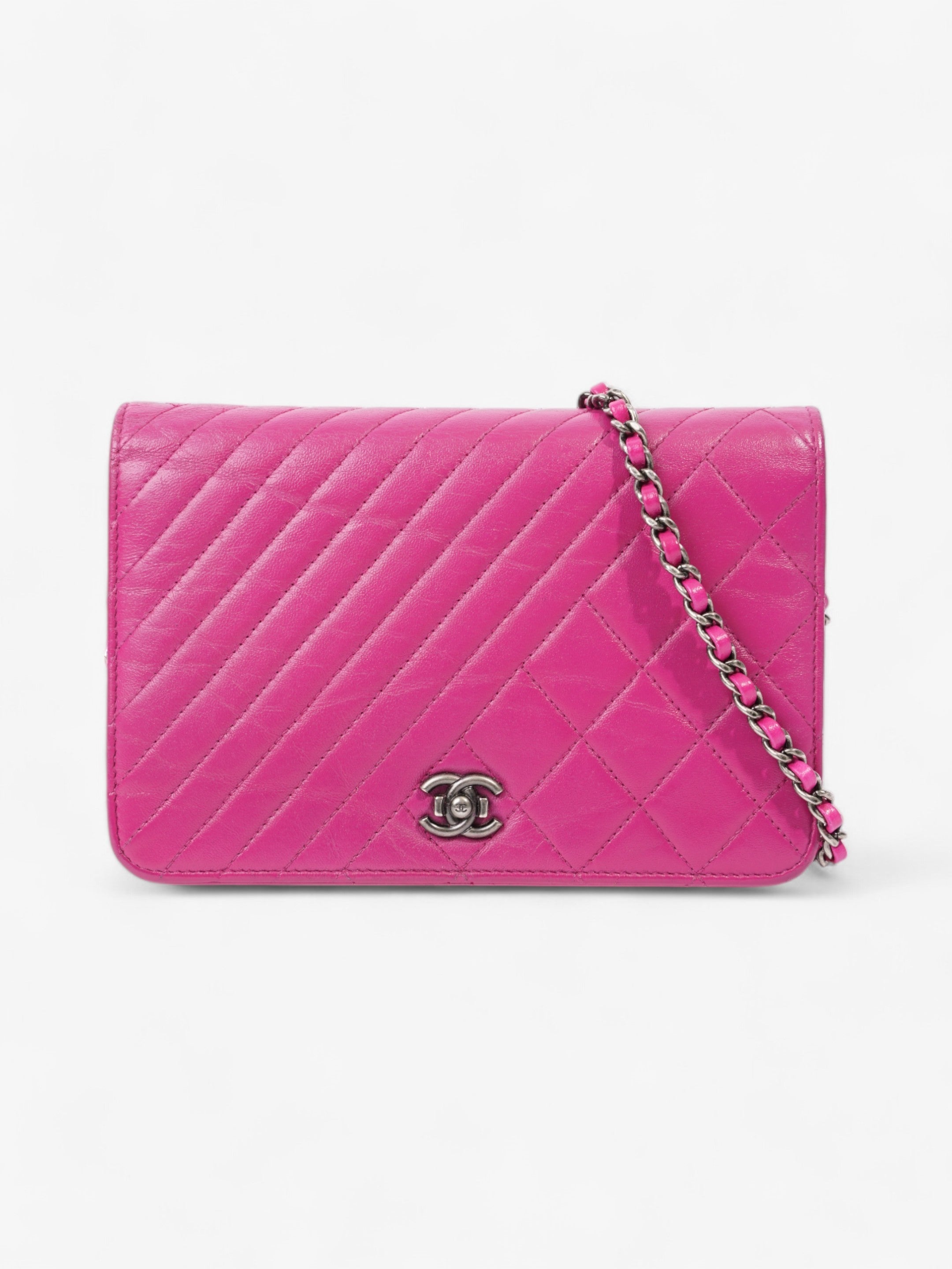 Chanel WOC Fuschia Pink Lambskin Leather