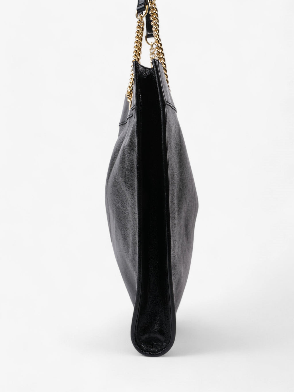 Gucci Rajah Chain Tote Black / Green / Red Leather Large