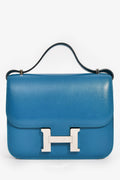 Hermès 2017 Bleu Izmir Tadelakt Leather Constance 18