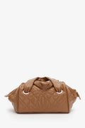 Chanel™ Brown Quilted Caviar Leather Timeless Bowler Bag
