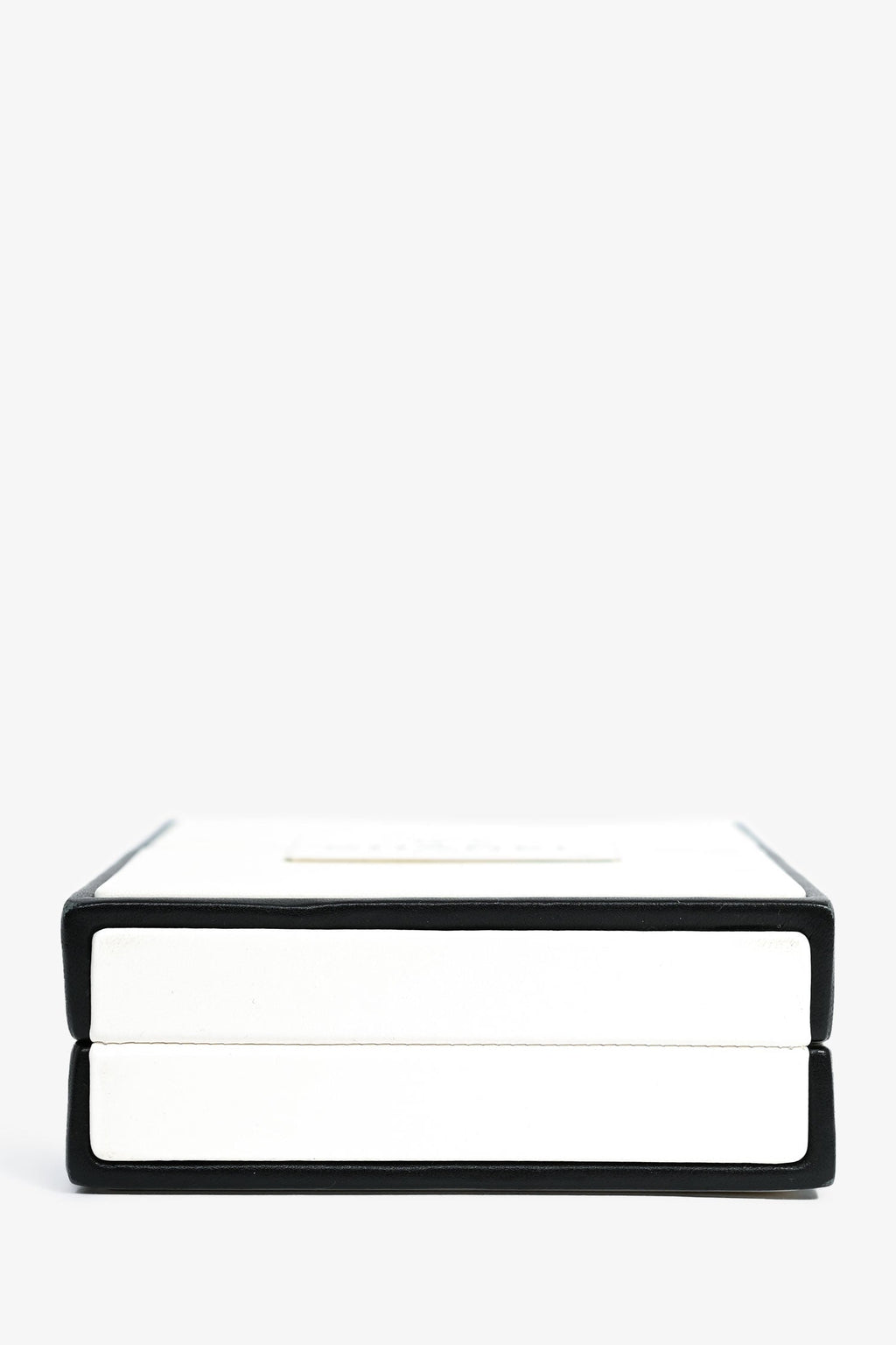 Chanel™ Black/White Leather No. 5 Perfume Clutch Evening Clutch