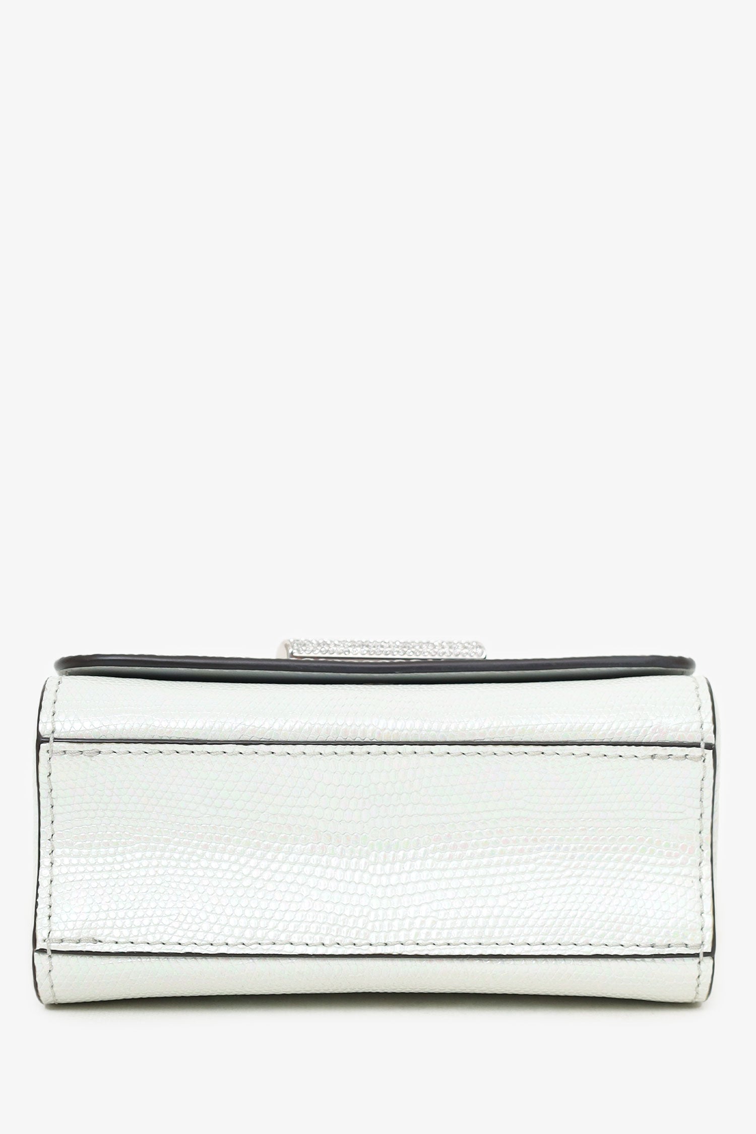Louis Vuitton 2020 White Iridescent Karung Leather Twist Mini With Crystal Buckle