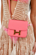 Hermès Pink Epsom Leather Constance 18