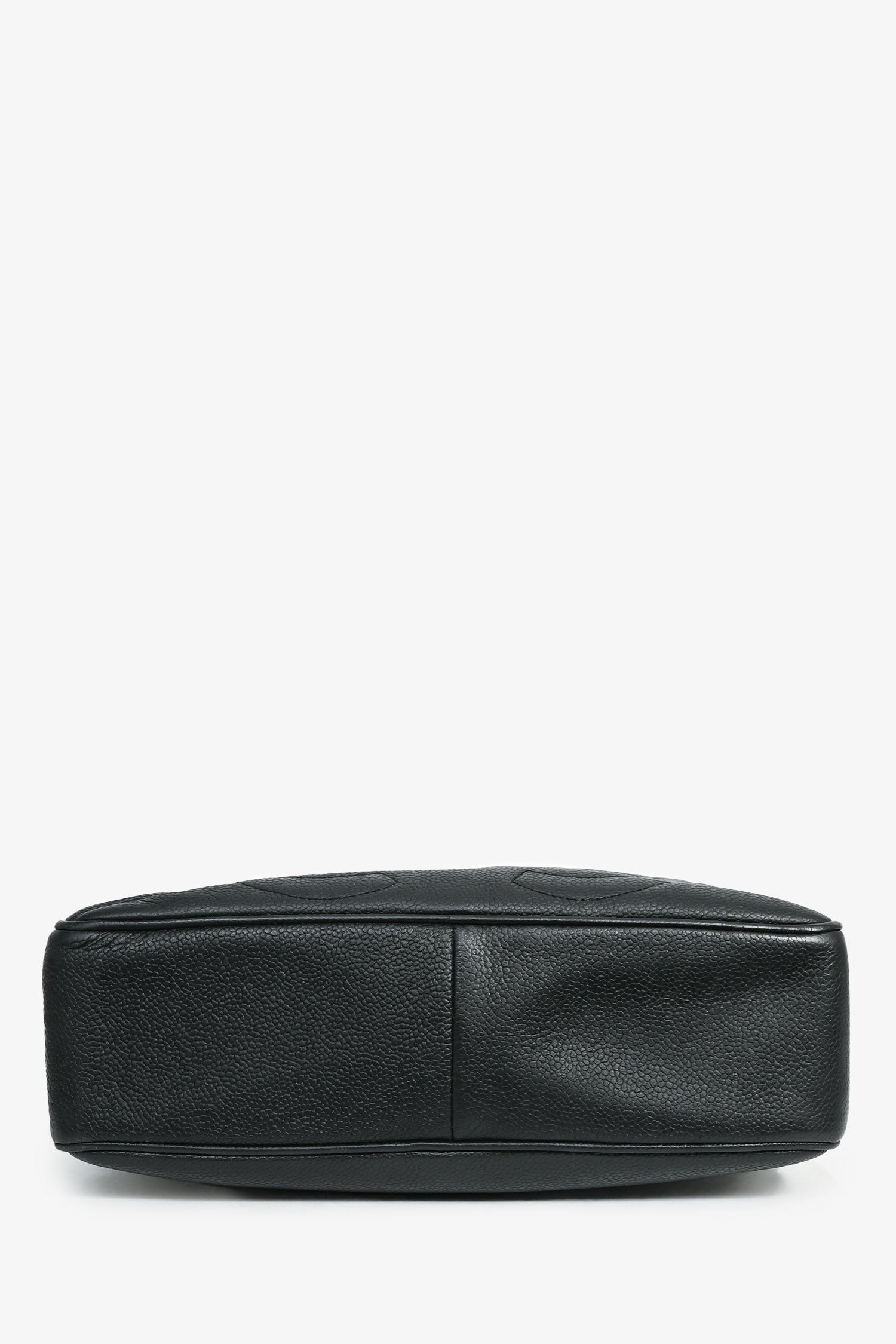 Chanel™ 1986-1988 Black Caviar Leather Triple CC Logo Crossbody