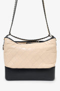 Chanel™ Beige/Black Medium 'Gabrielle' Multichain Hobo Bag