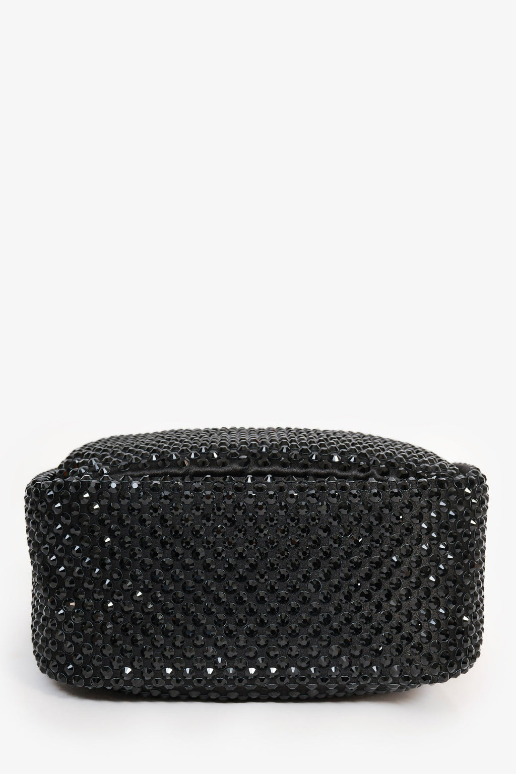 Prada 2024 Holiday Black Satin Crystal Top Handle Mini Tote Bag