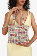Chanel™ White/Multicolour Floral Print CC Mini Tote