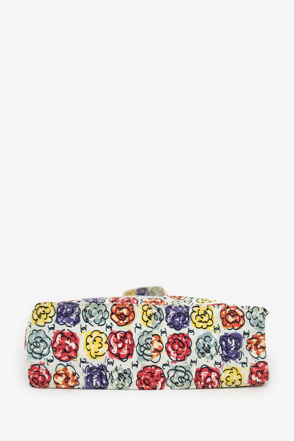 Chanel™ White/Multicolour Floral Print CC Mini Tote