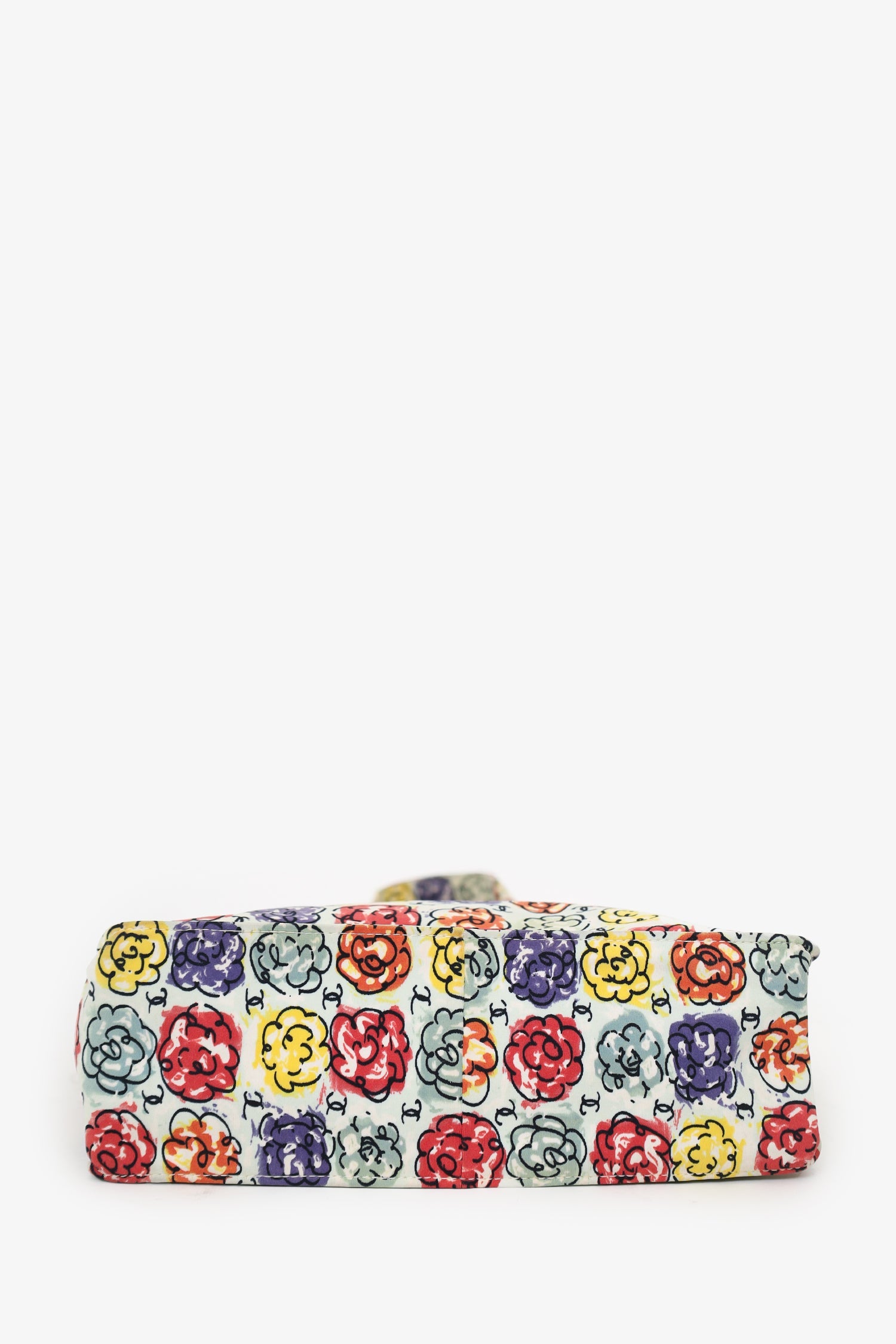 Chanel™ White/Multicolour Floral Print CC Mini Tote