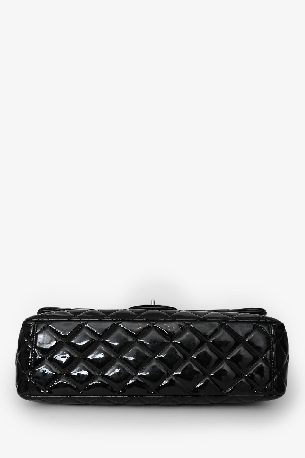 Chanel™ 2012/13 Black Quilted Patent Maxi Double Flap Shoulder Bag