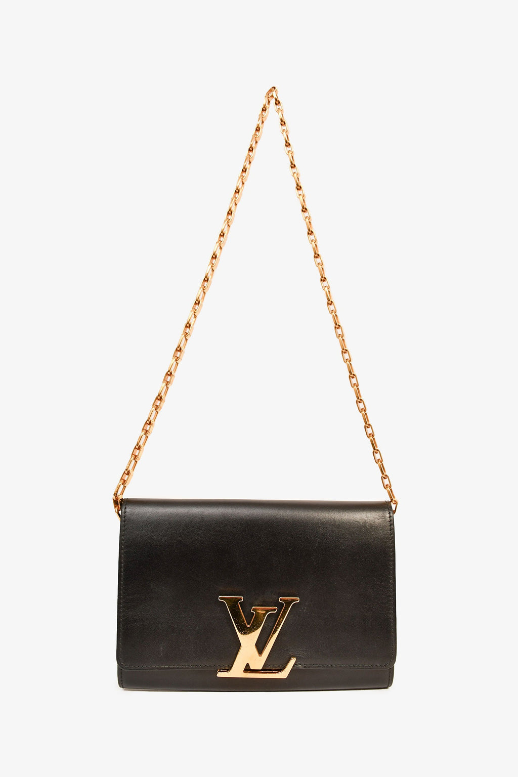 Louis Vuitton 2013 Black Leather LV 'Louise' GM Shoulder Bag