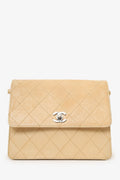 Chanel™ Beige Quilted CC Shoulder Bag