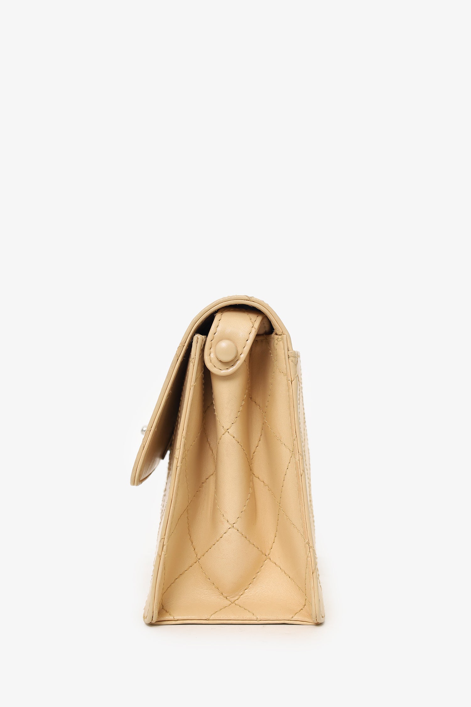 Chanel™ Beige Quilted CC Shoulder Bag