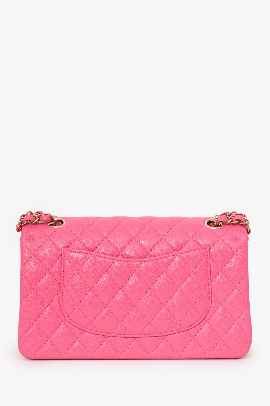 Chanel™ Pink Caviar Leather Medium Classic Double Flap Shoulder Bag