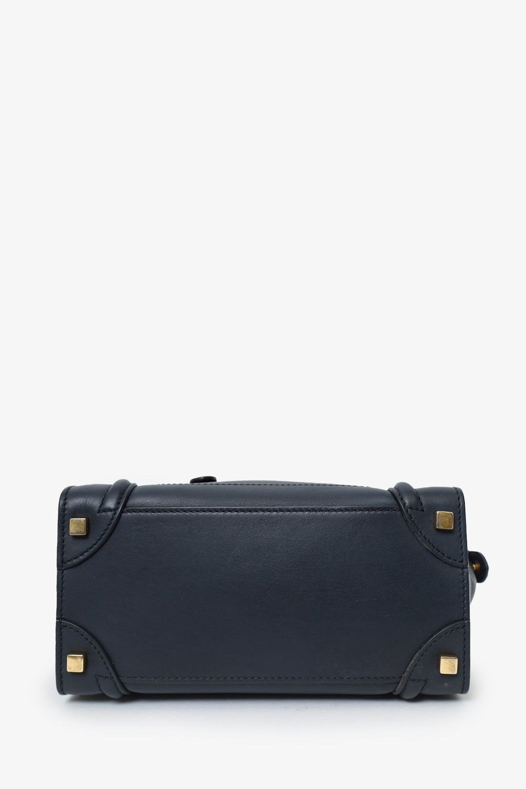 Celine Navy Leather Micro Luggage Tote