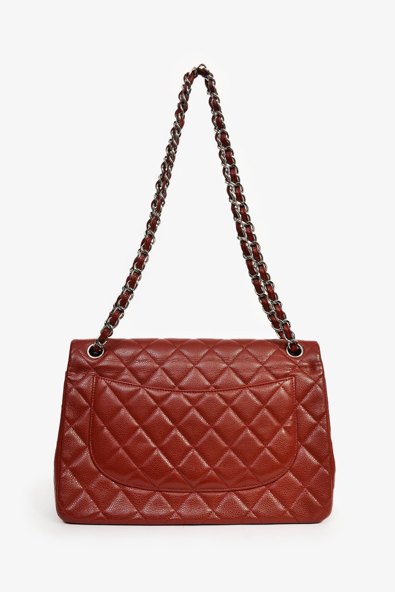 Chanel™ 2013-14 Burgundy Caviar Leather Jumbo Classic Double Flap Bag