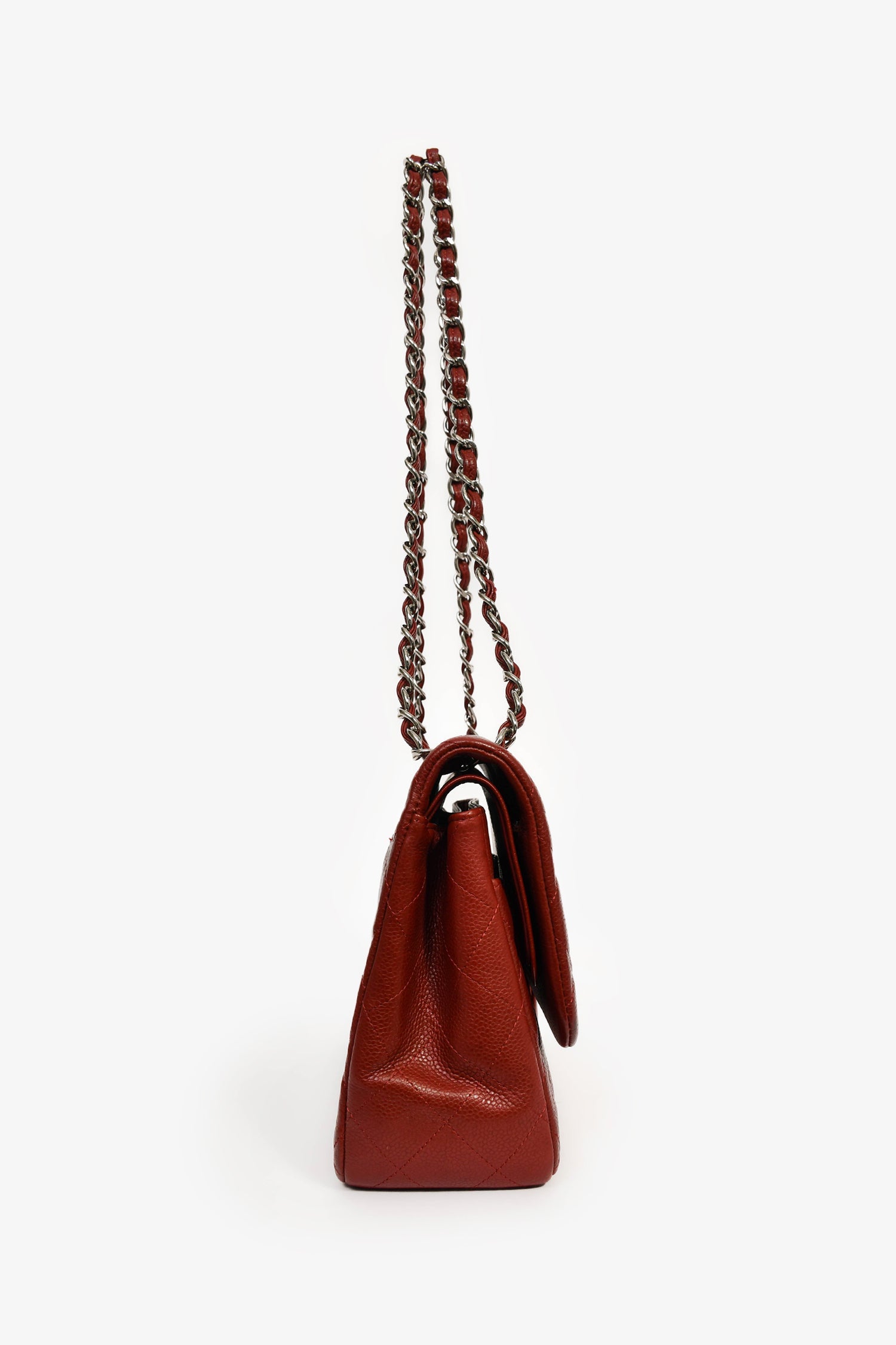 Chanel™ 2013-14 Burgundy Caviar Leather Jumbo Classic Double Flap Bag