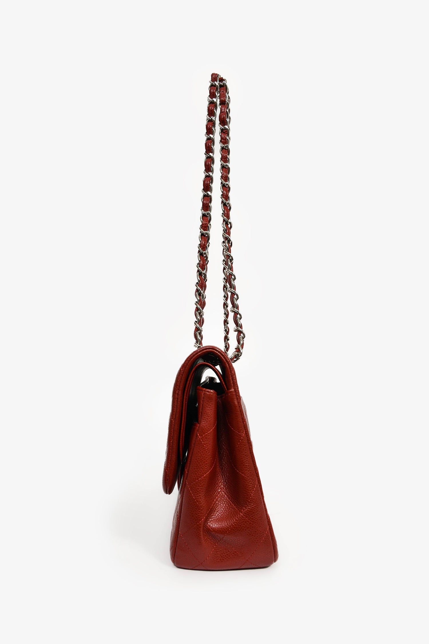 Chanel™ 2013-14 Burgundy Caviar Leather Jumbo Classic Double Flap Bag