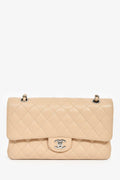 Chanel™ 2011 Beige Caviar Leather Medium Double Flap Shoulder Bag