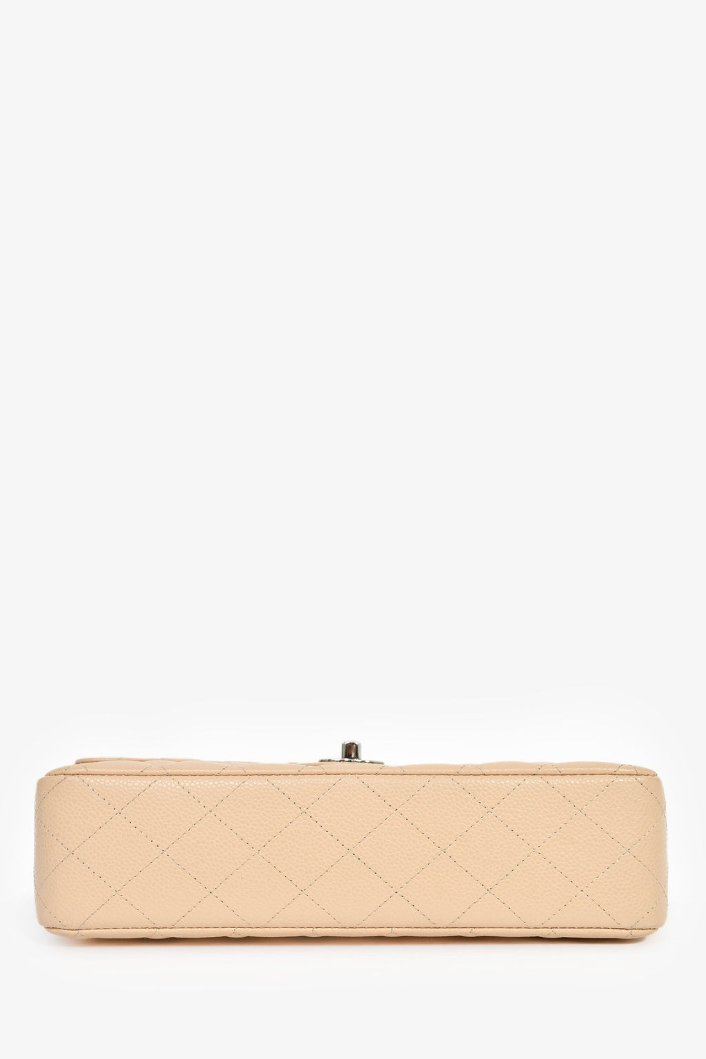 Chanel™ 2011 Beige Caviar Leather Medium Double Flap Shoulder Bag