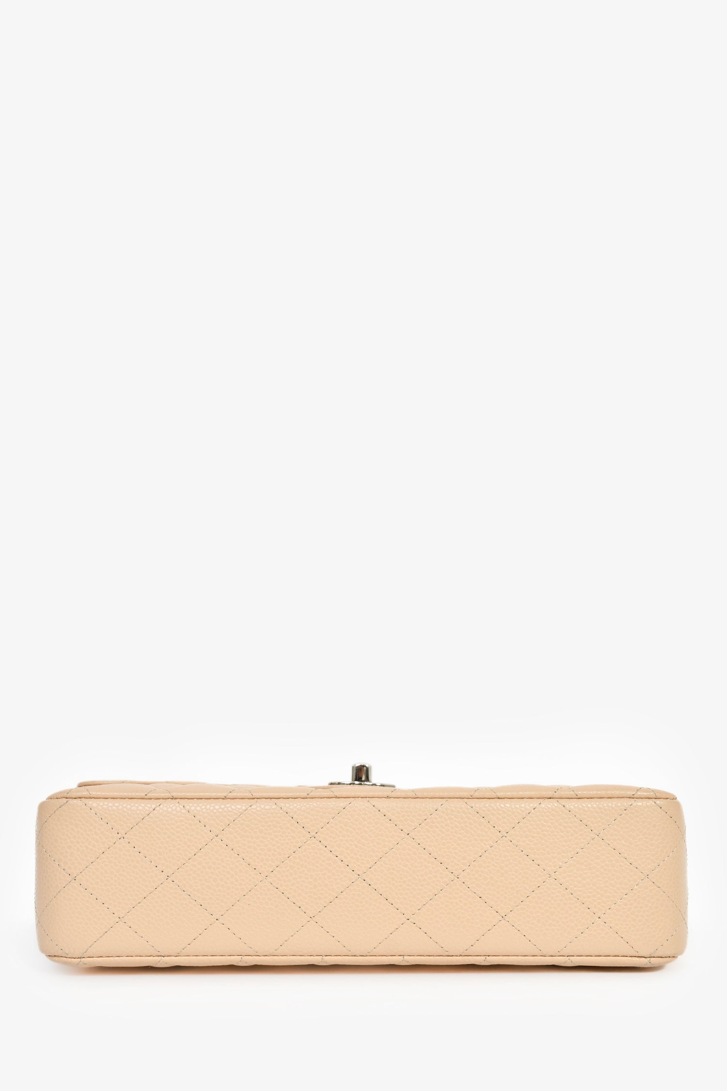 Chanel™ 2011 Beige Caviar Leather Medium Double Flap Shoulder Bag