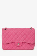 Chanel™ 2013/14 Pink Caviar Jumbo Double Flap SHW