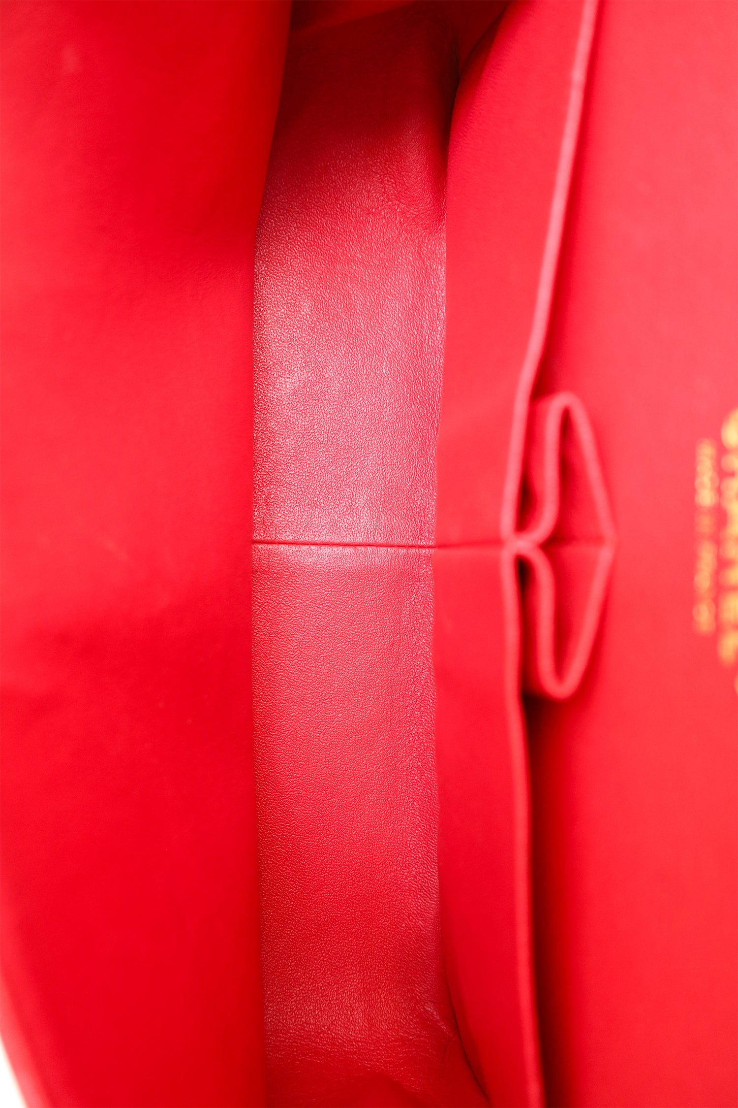 Chanel™ 2015-16 Red Lambskin Quilted Classic Jumbo Flap Bag