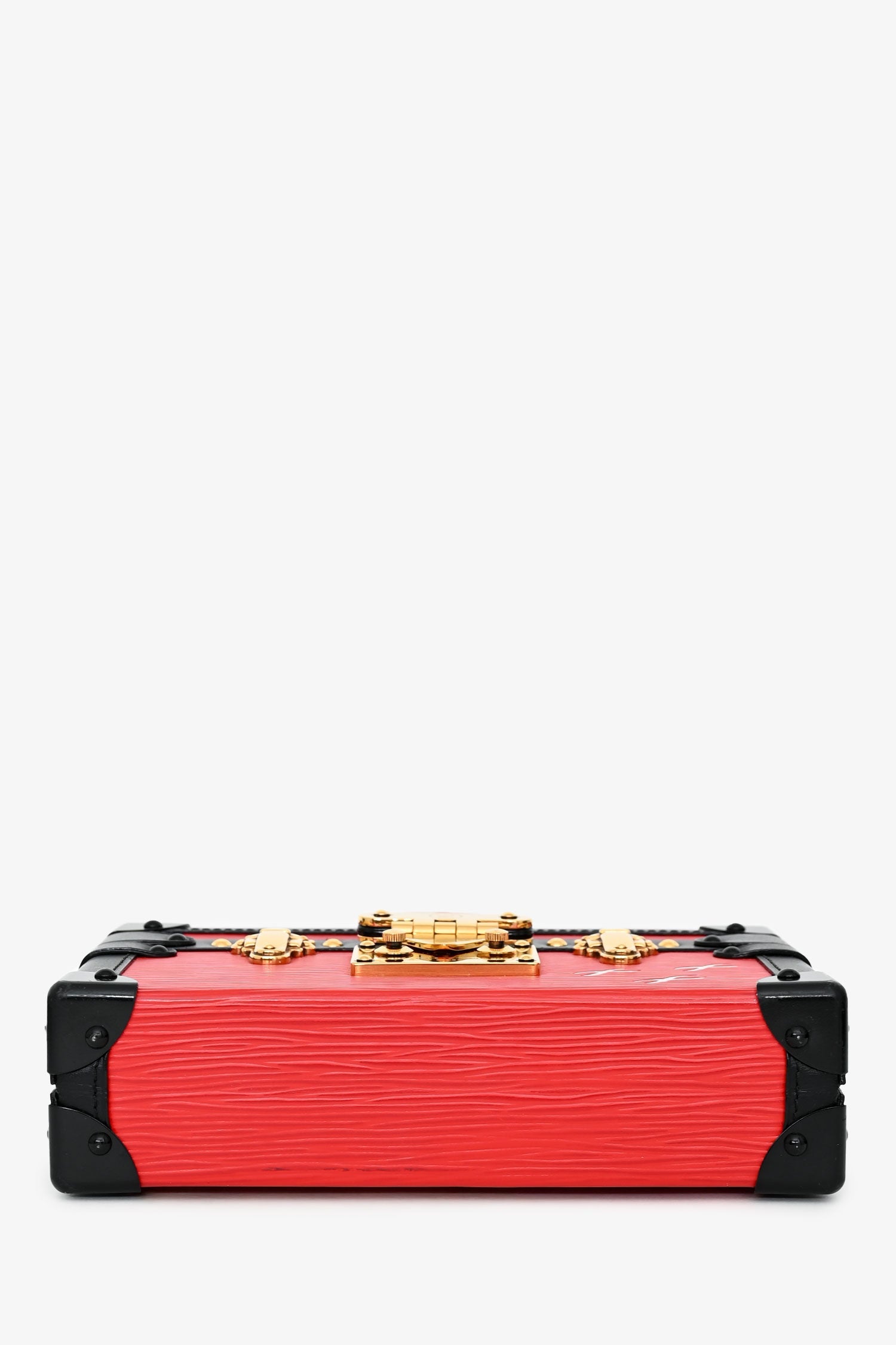 Louis Vuitton Red Epi Leather 'Petit Malle' with Strap