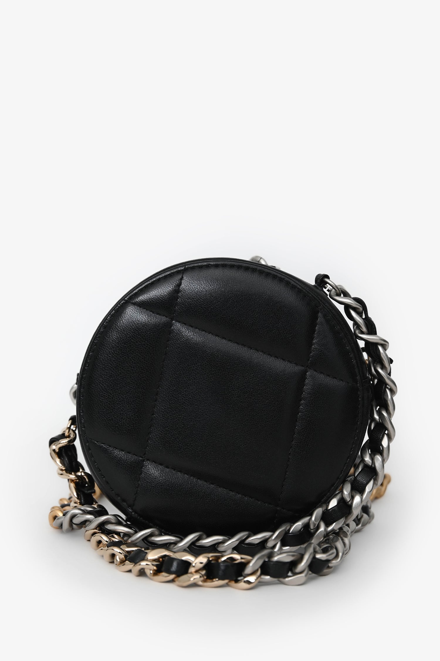 Chanel™ Black Leather Quilted 19 Clutch Bag