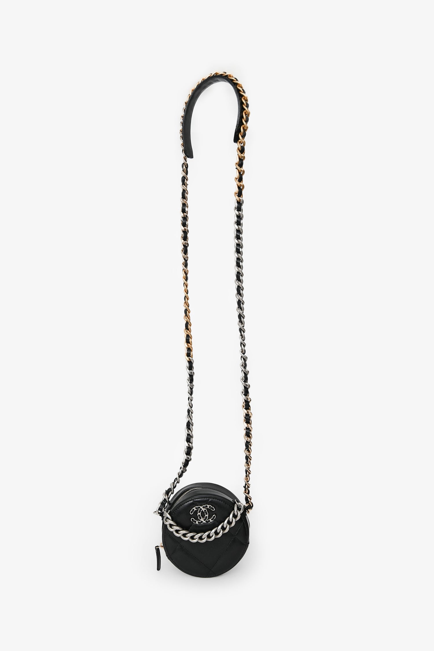 Chanel™ Black Leather Quilted 19 Clutch Bag