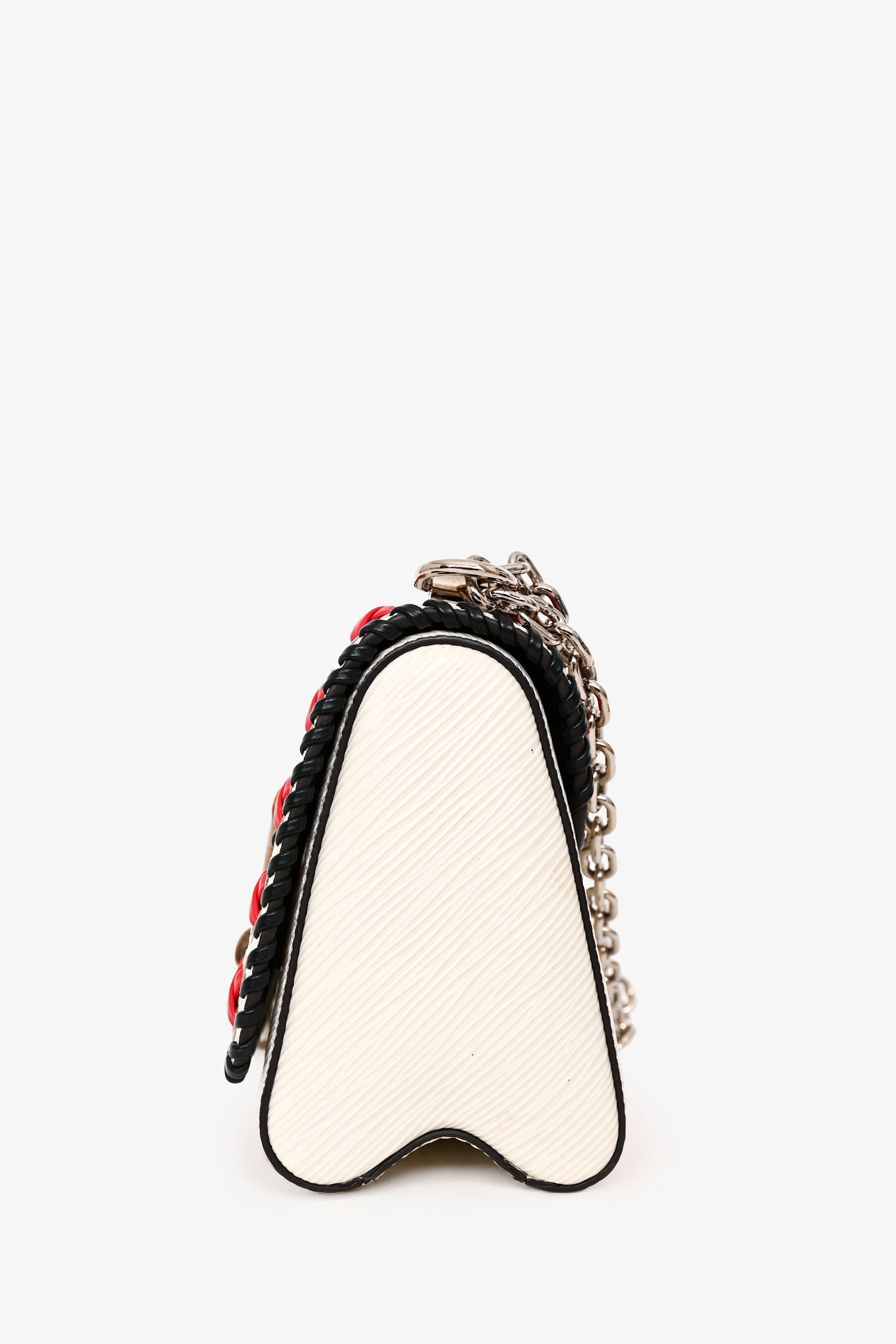 Louis Vuitton 2016 White Epi Leather Stitch Detail Twist Crossbody