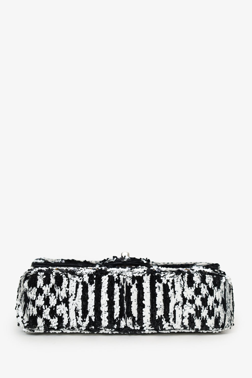 Chanel™ 24S Black/White Sequins CC Mini Single Flap Bag