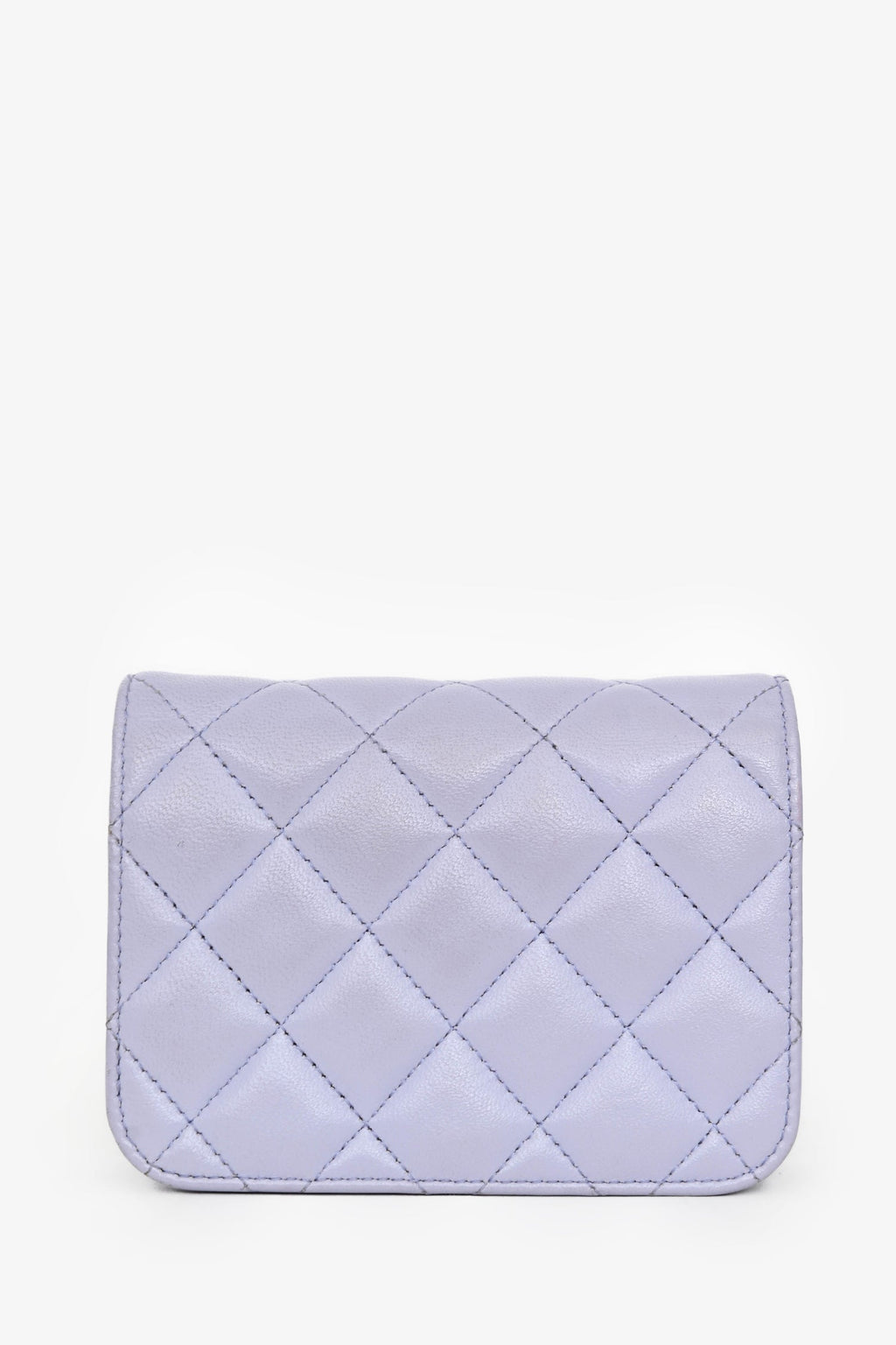 Chanel™ 2021 Purple Lambskin Leather Mini Flap Crossbody Bag