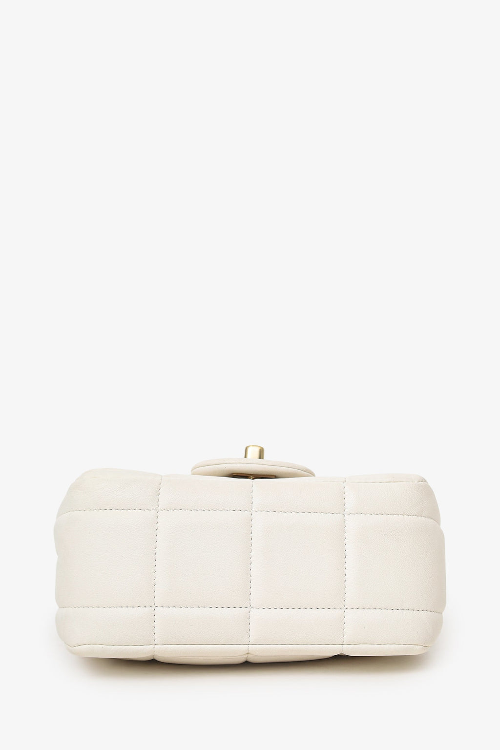 Chanel™ 2023 White Quilted Lambskin Resin Crystal Monacoco Mini Square Flap Bag