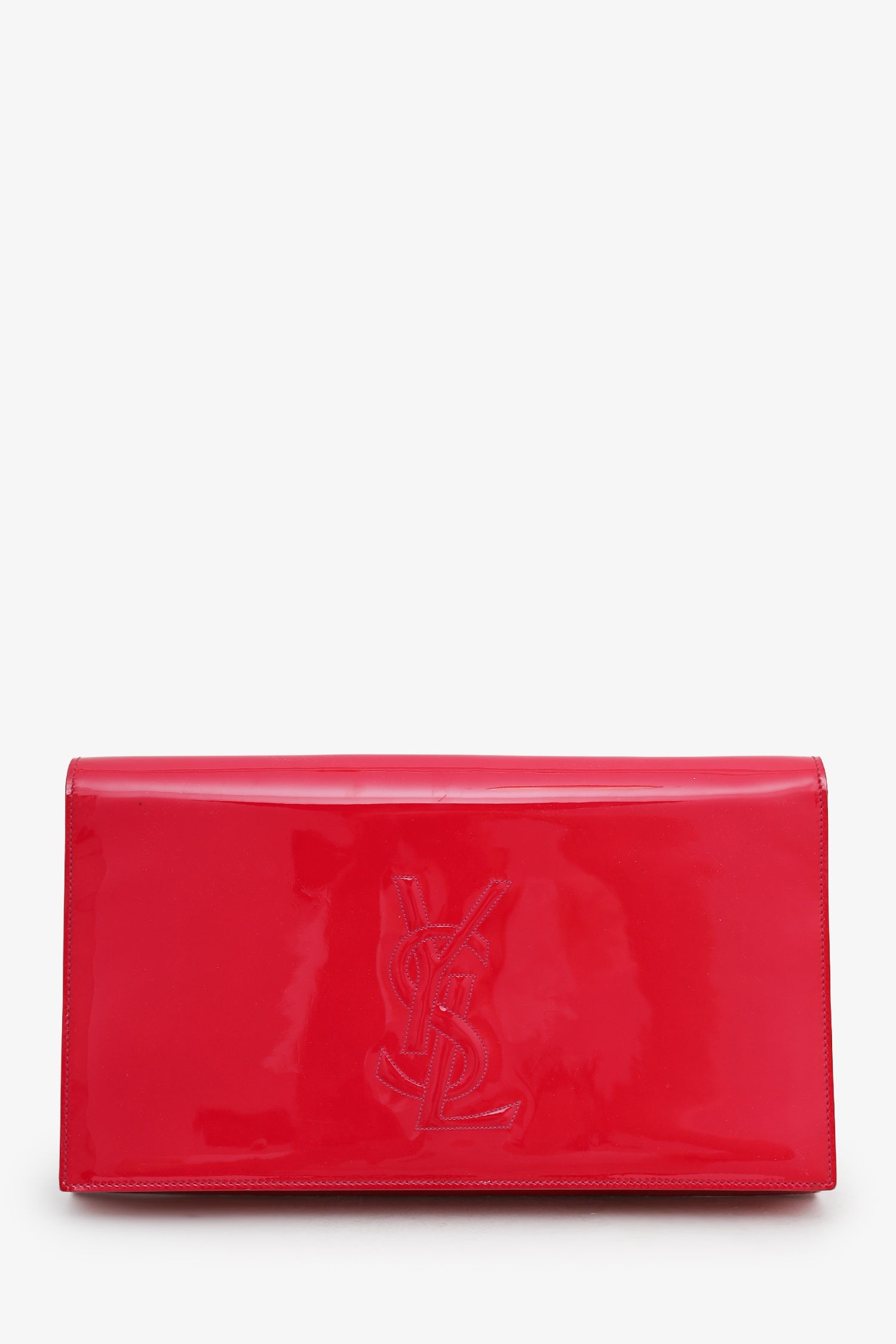 Saint Laurent Pink Patent Leather 'Belle de Jour' Clutch