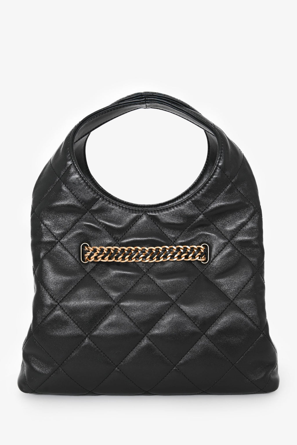 Chanel™ 2025 Black Lambskin Small 25 Quilted Chain Buckle Bag