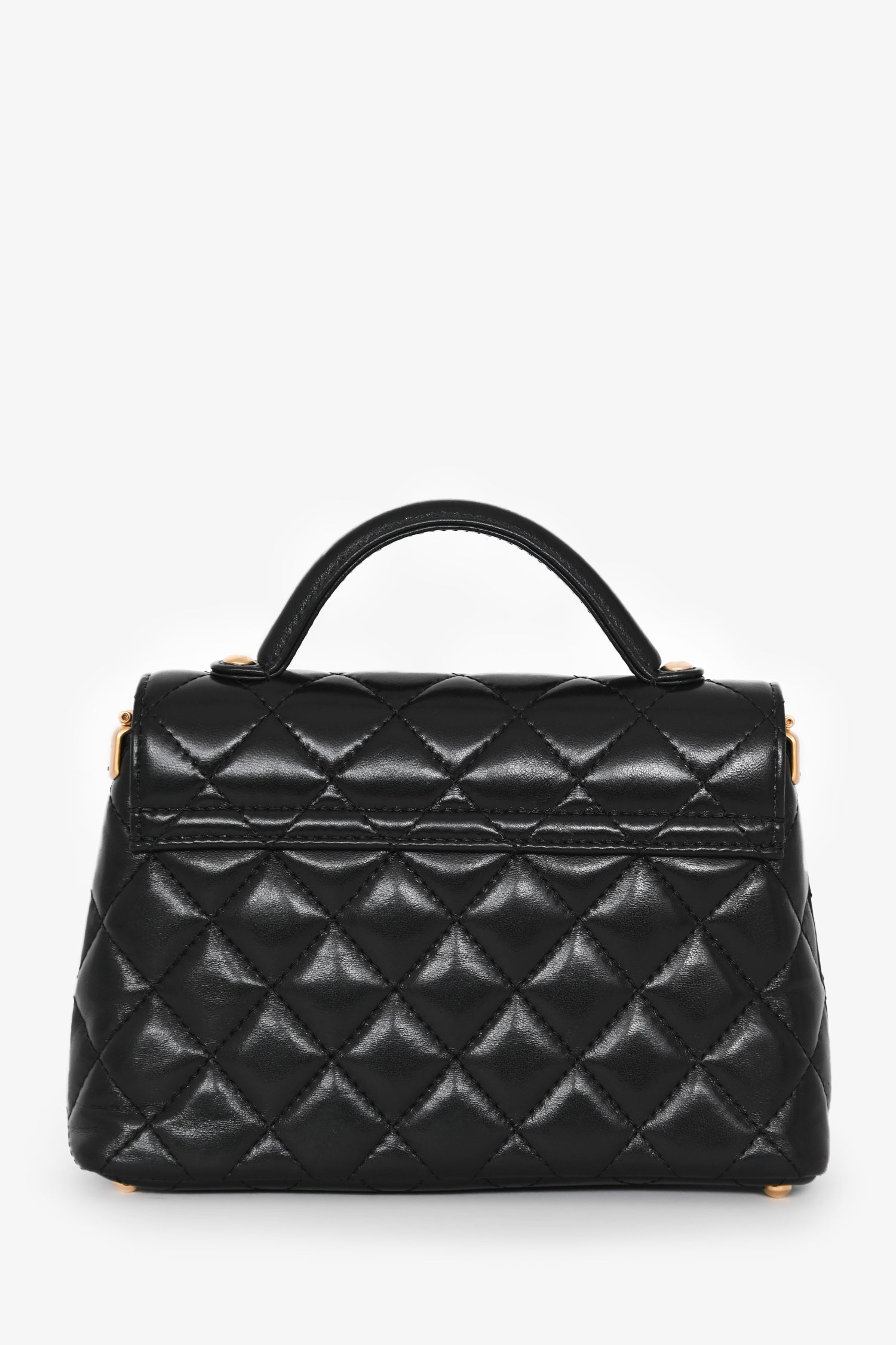 Chanel™ 2025 Black Lambskin Mini Top Handle Chain Bag
