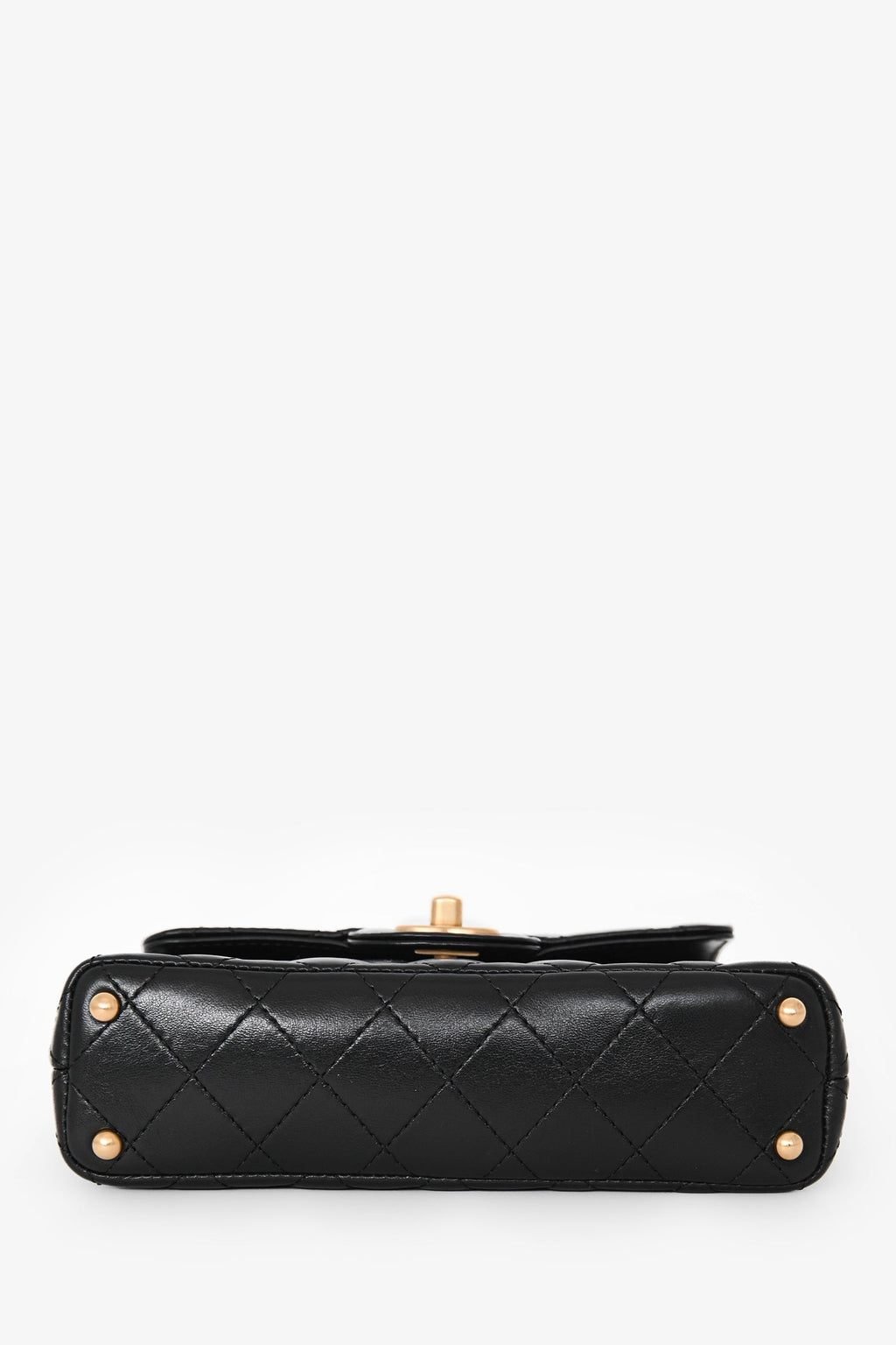 Chanel™ 2025 Black Lambskin Mini Top Handle Chain Bag
