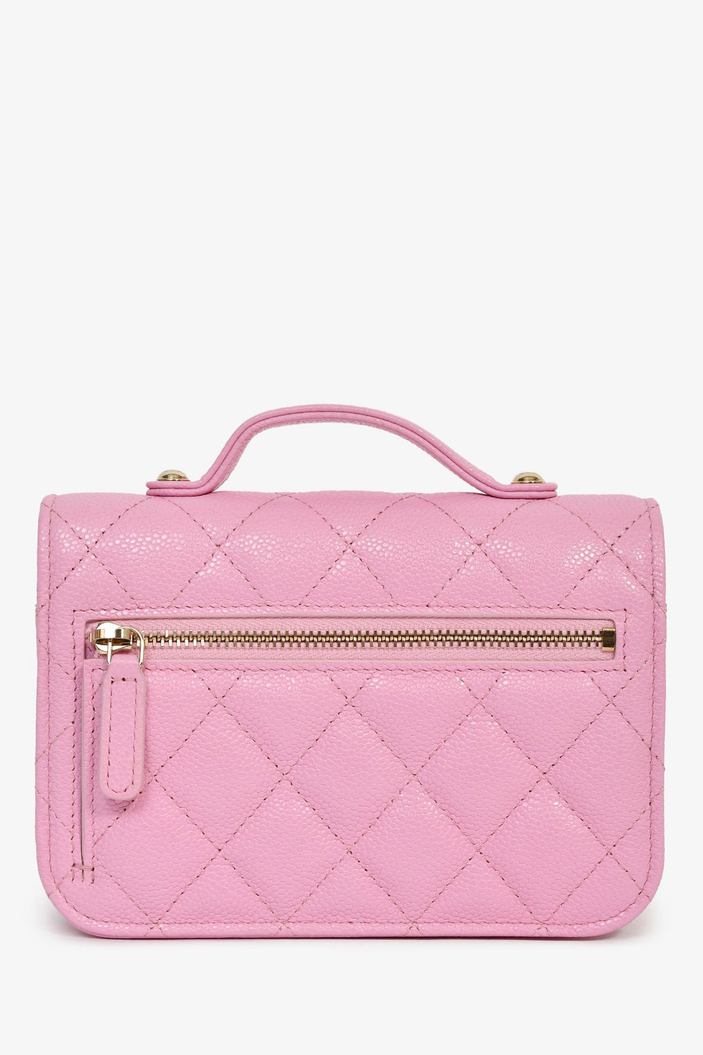 Chanel™ 2022+ Lilac Caviar Leather Business Affinity Clutch On Chain