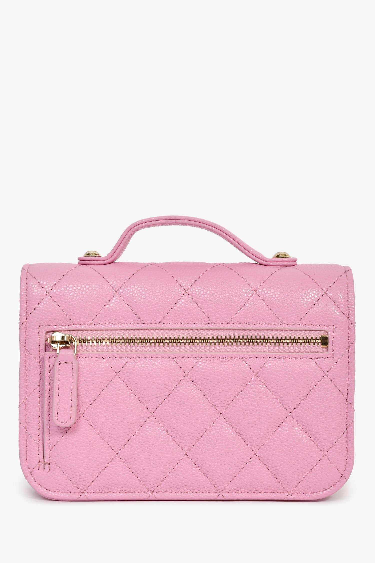 Chanel™ 2022+ Lilac Caviar Leather Business Affinity Clutch On Chain