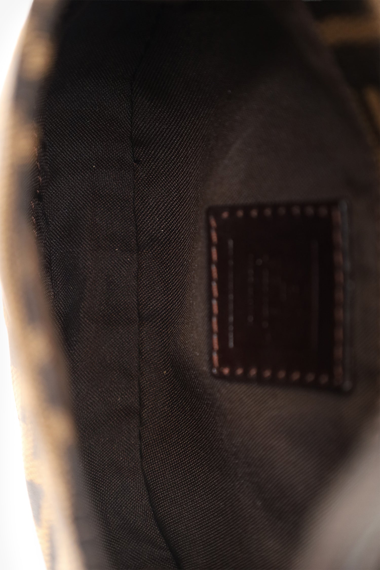 Fendi Brown Zucca Print Canvas Mini Half Moon Shoulder Bag