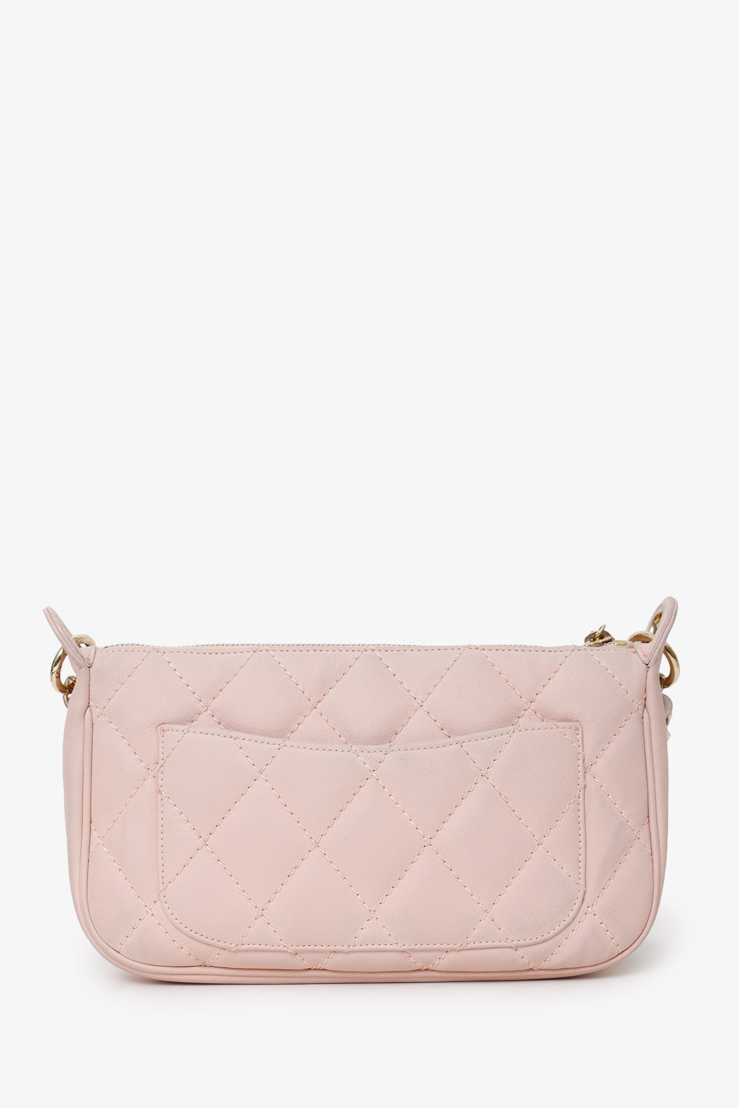 Chanel™ 2004-05 Pink Quilted Leather Tassel Timeless Pochette