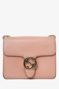 Gucci Pink Leather Interlocking G Small Dollar Bag