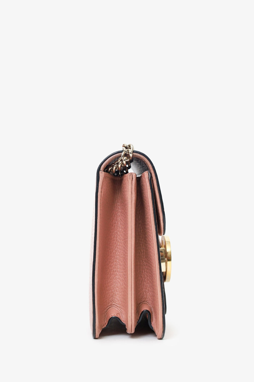Gucci Pink Leather Interlocking G Small Dollar Bag