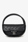 Chanel™ Black Lambskin Hula Hoop 20 Handbag