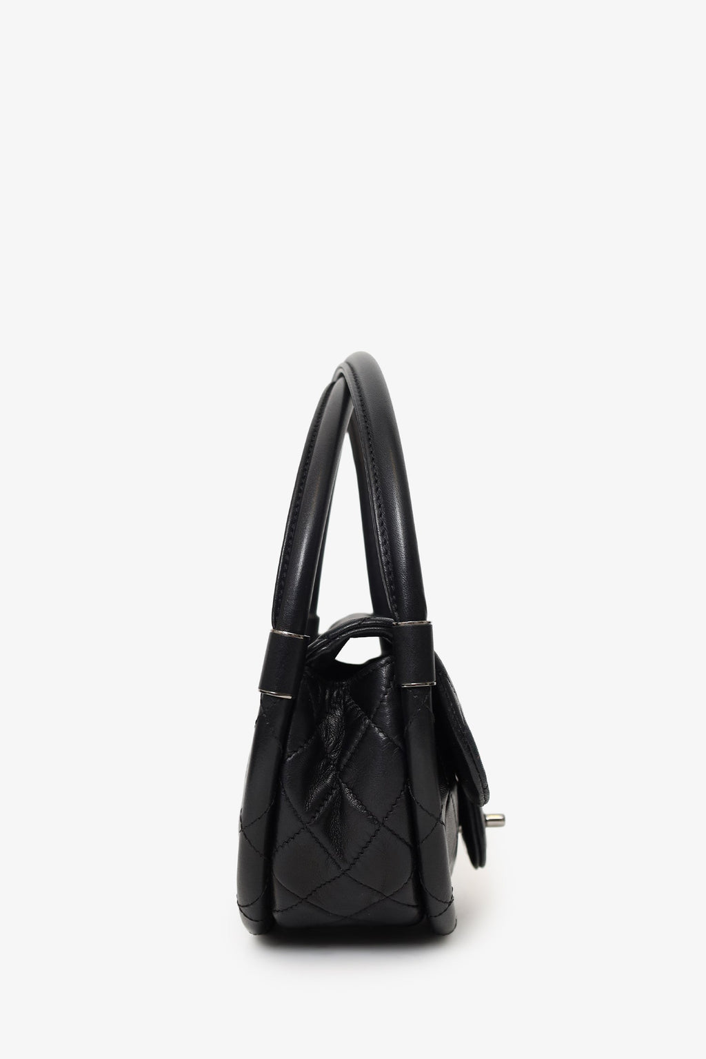 Chanel™ Black Lambskin Hula Hoop 20 Handbag