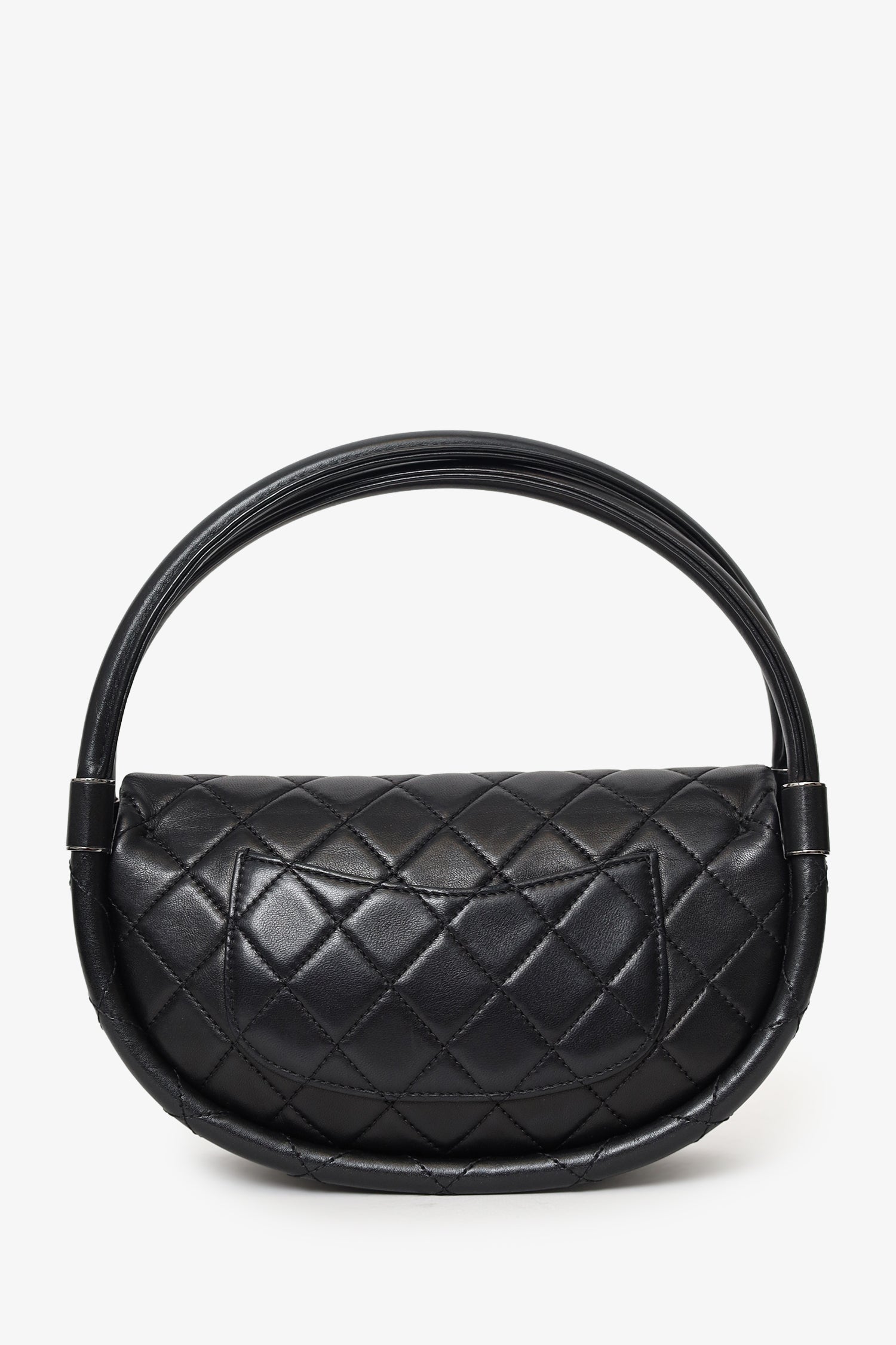 Chanel™ Black Lambskin Hula Hoop 20 Handbag